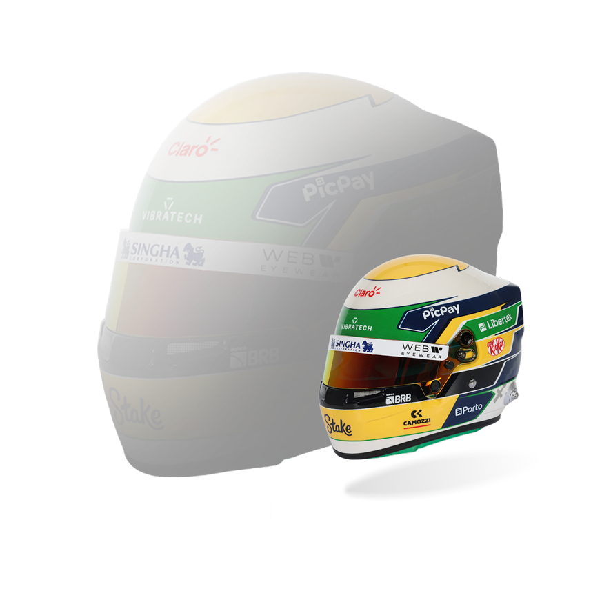 Gabriel Bortoleto 2025 F1 Season Mini Helmet